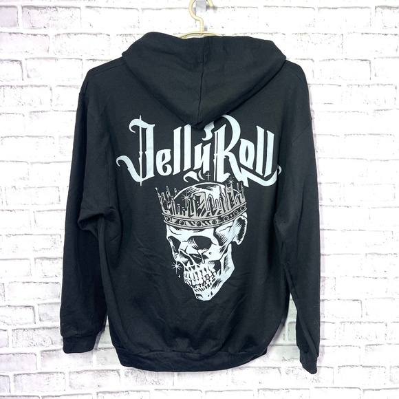 |•JELLY ROLL•| Black Hoodie Hooded Full Zip Sweatshirt - Picture 1 of 6